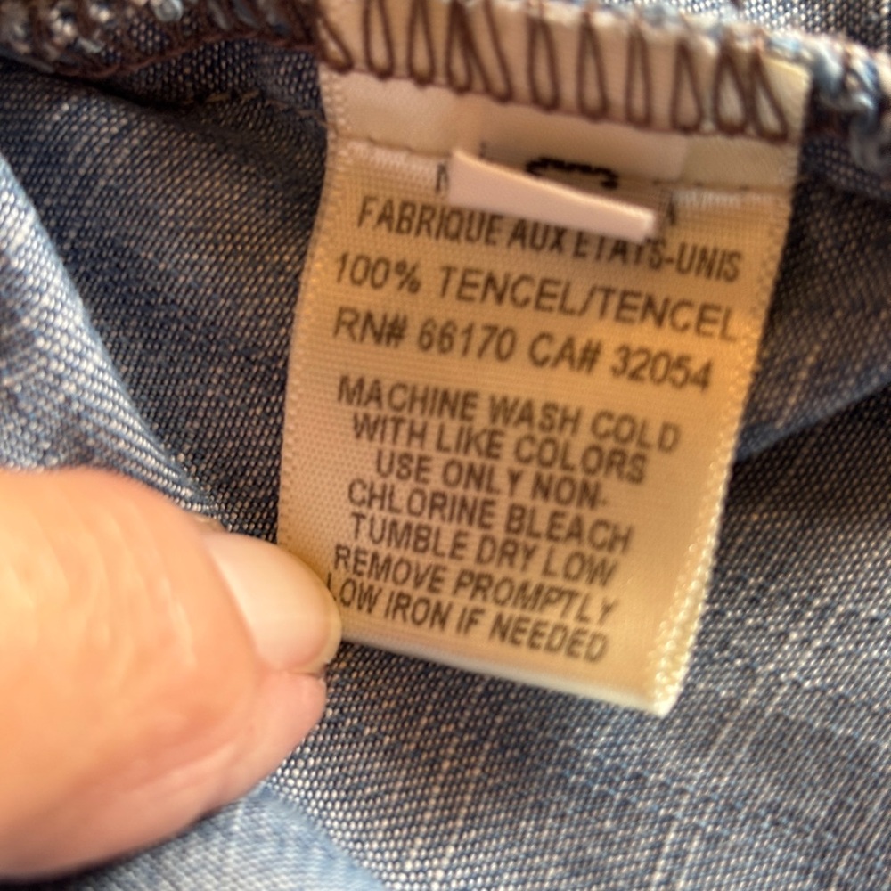 Bella Dahl Soft Denim Shirtdress with Roll Tab Detail Small - Picture 5 of 5